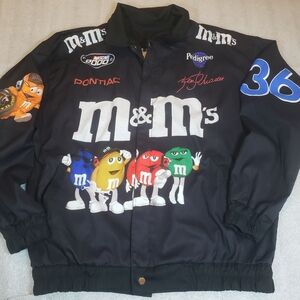 Vintage Unbranded 2XL M&M’s Ken Schrader #36 Nascar Windbreaker Shell Printed